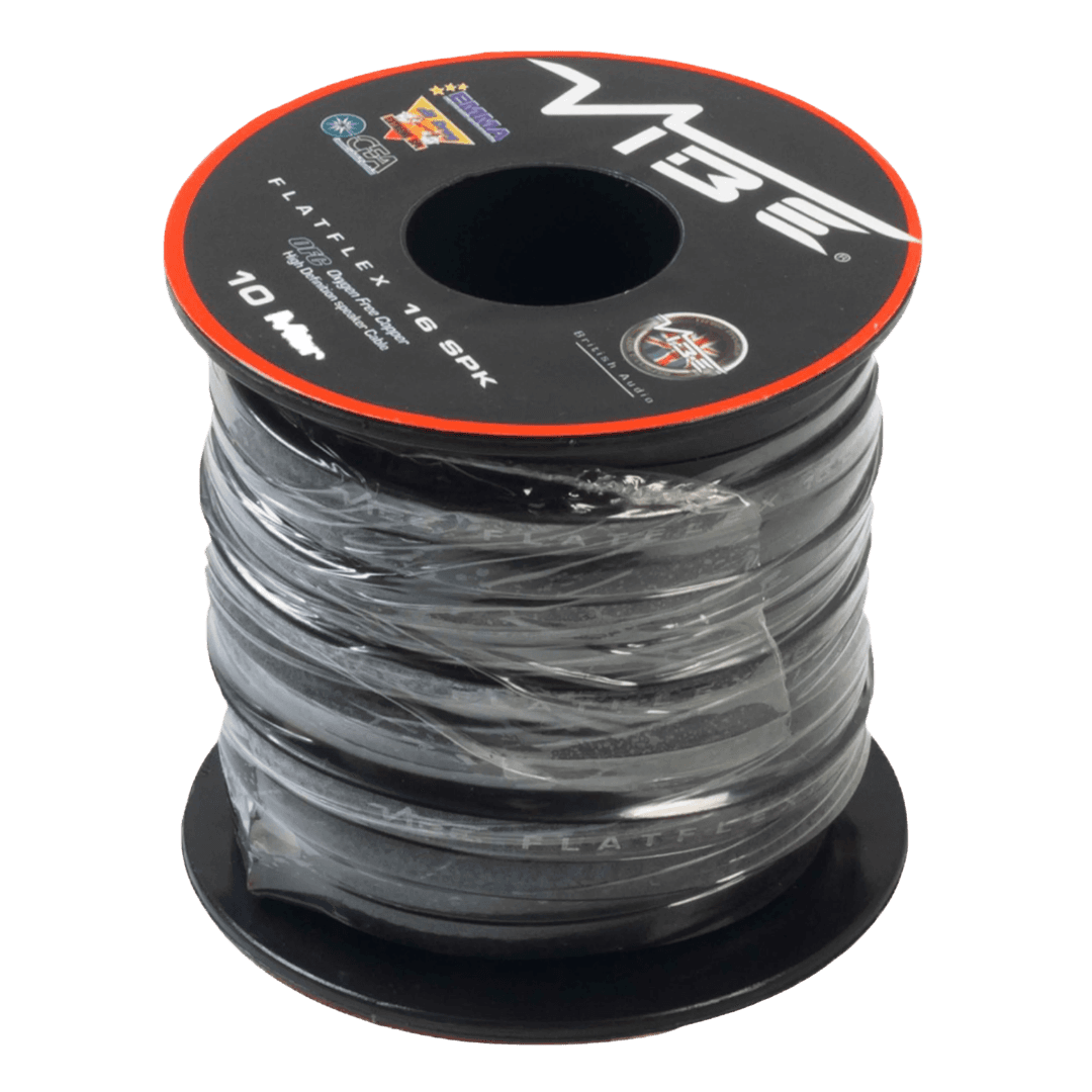 FLATFLEX16SPK10M | 16 AWG Flaches Lautsprecherkabel | 10 Meter | OFC | Silikonmantel