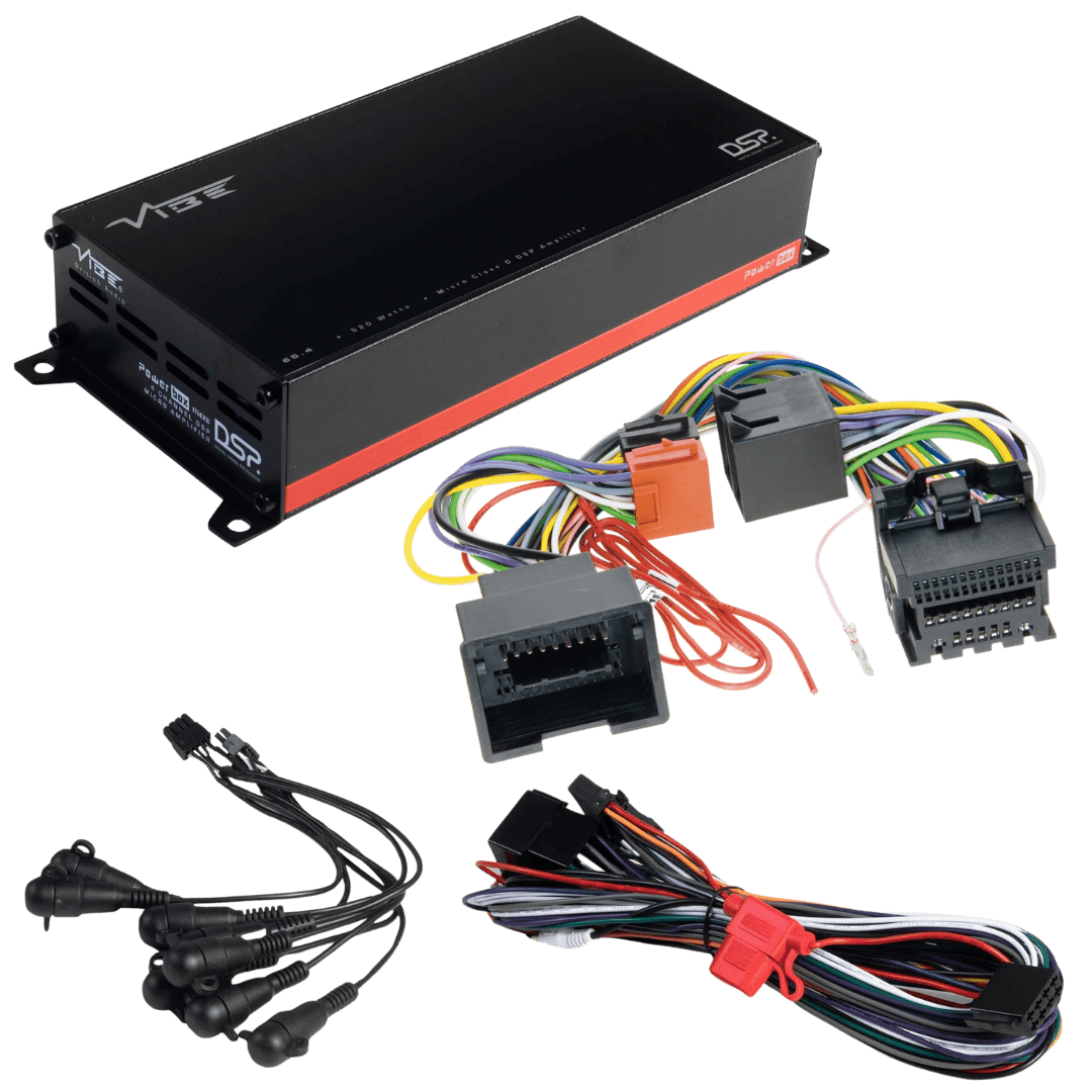 POWERBOX65.4-8MDSP-V3 + TAK-041 – 4-Kanal DSP Verstärker mit T-Kabel
