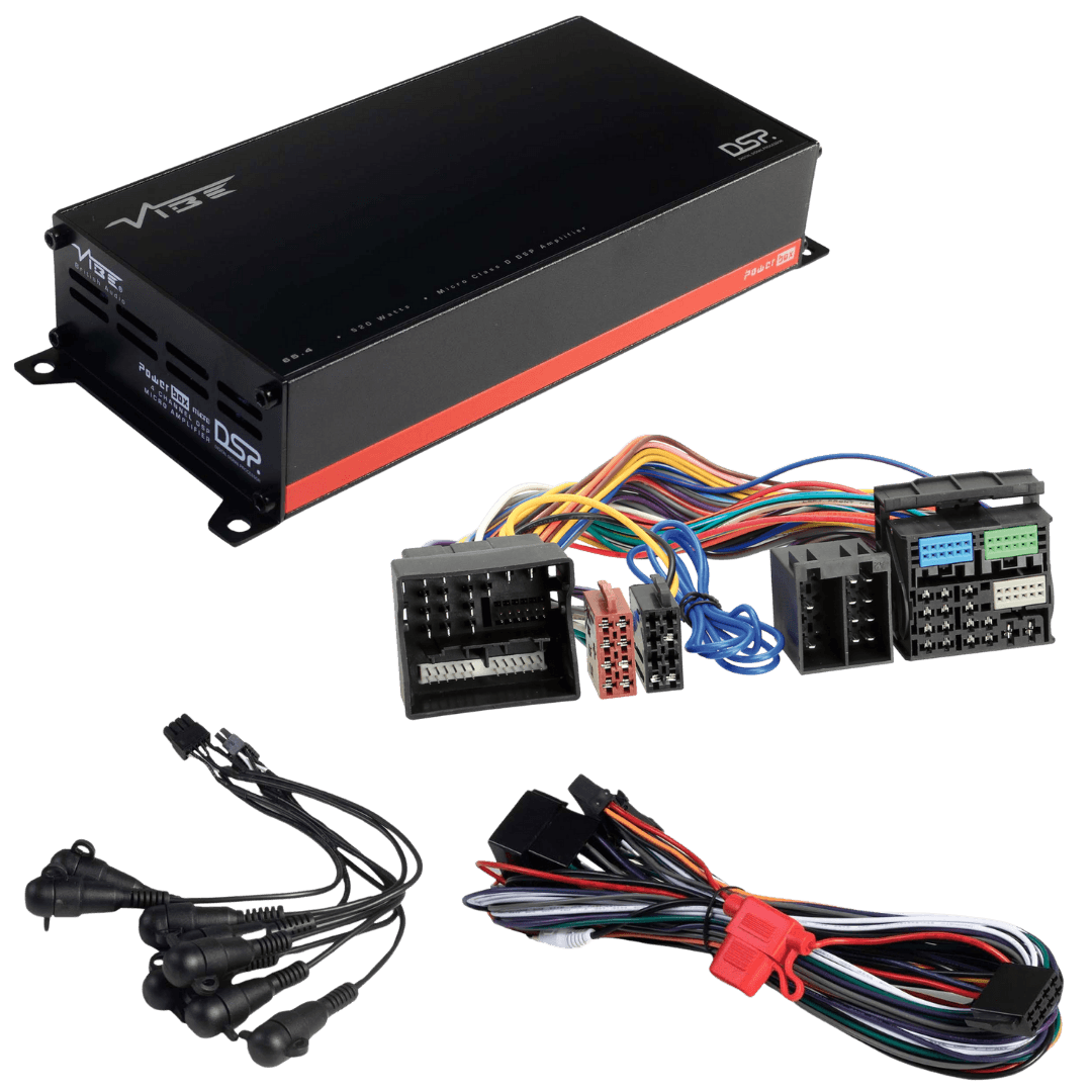 POWERBOX65.4-8MDSP-V3 + TAK-002 – 4-Kanal DSP mit Quadlock T-Kabel
