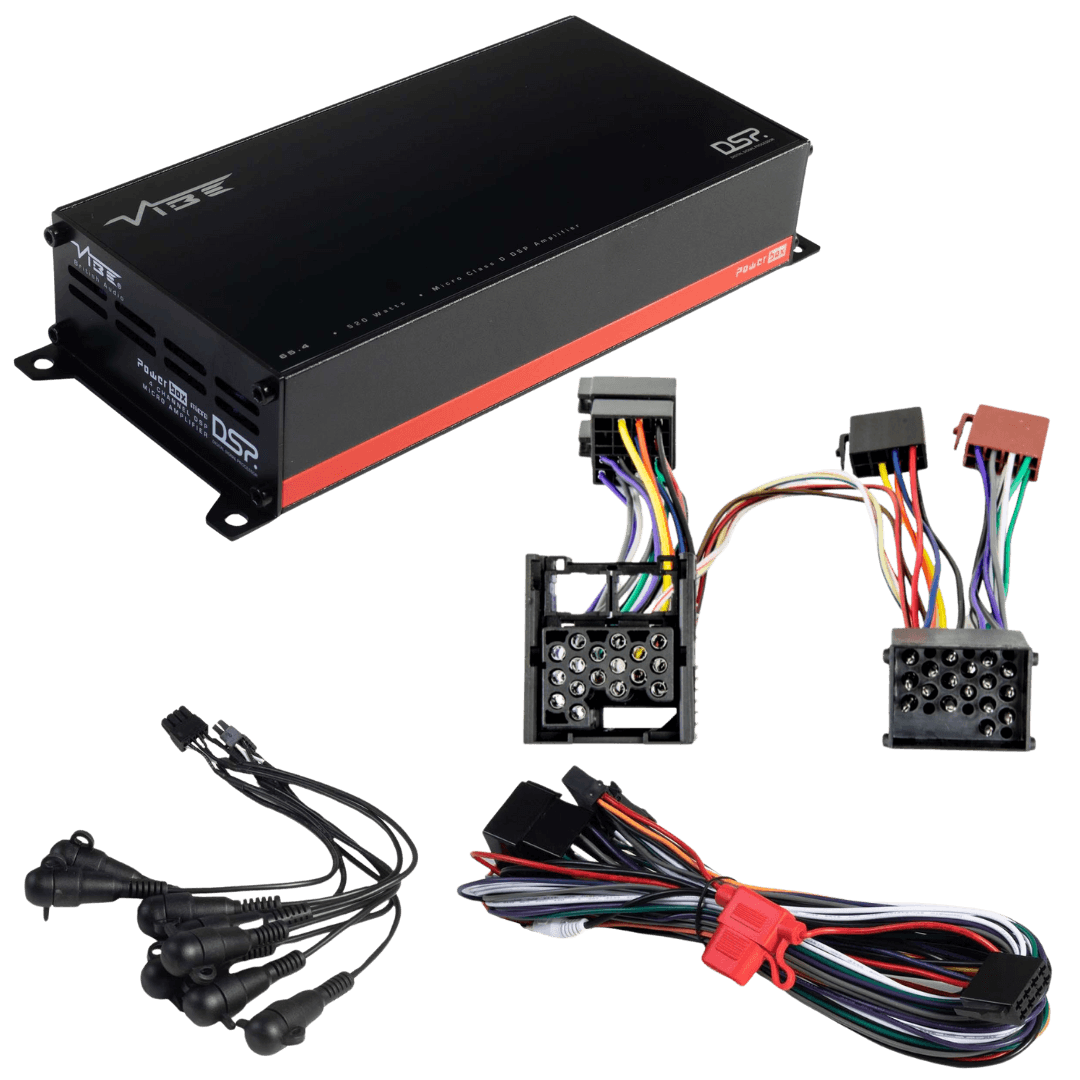 POWERBOX65.4-8MDSP-V3 + TAK-088 – 4-Kanal DSP Verstärker mit T-Kabel