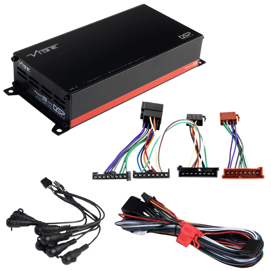 POWERBOX65.4-8MDSP-V3 + TAK-020 – 4-Kanal DSP Verstärker mit T-Kabel