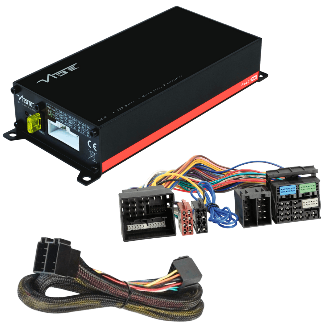 POWERBOX65.4M + TAK-002 – 4-Kanal Mikroverstärker mit Quadlock T-Kabel
