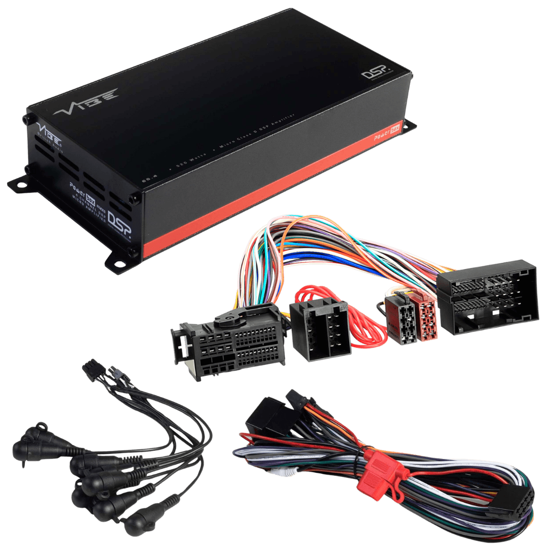 POWERBOX65.4-8MDSP-V3 + TAK-090 – 4-Kanal DSP-Verstärker mit T-Kabel