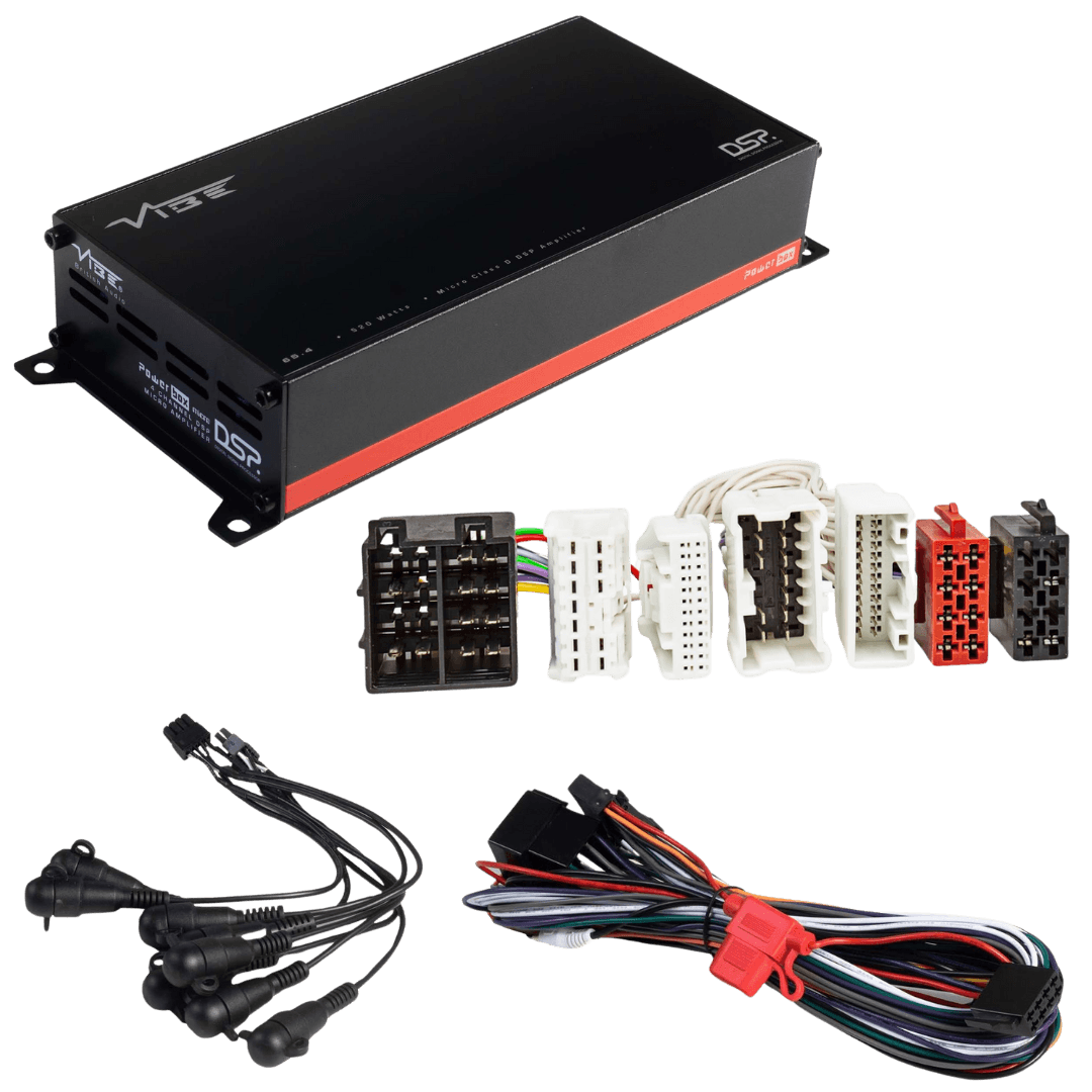 POWERBOX65.4-8MDSP-V3 + TAK-091 – 4-Kanal DSP Verstärker mit T-Kabel