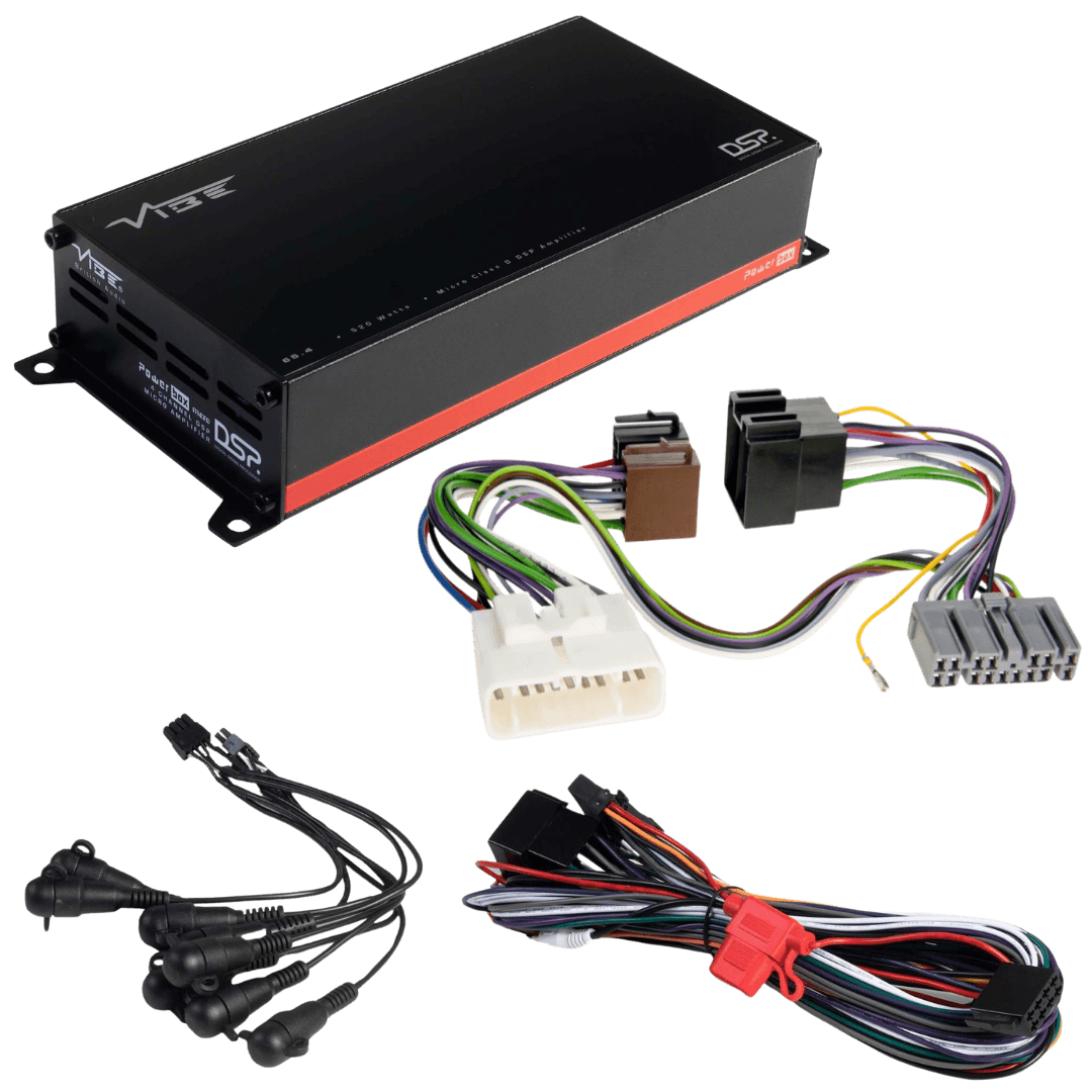POWERBOX65.4-8MDSP-V3 + TAK-061 – 4-Kanal DSP Verstärker mit T-Kabel