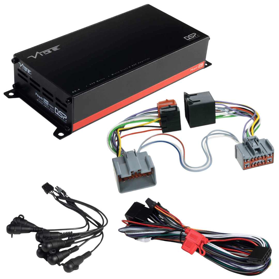 POWERBOX65.4-8MDSP-V3 + TAK-012 – 4-Kanal DSP Verstärker mit T-Kabel