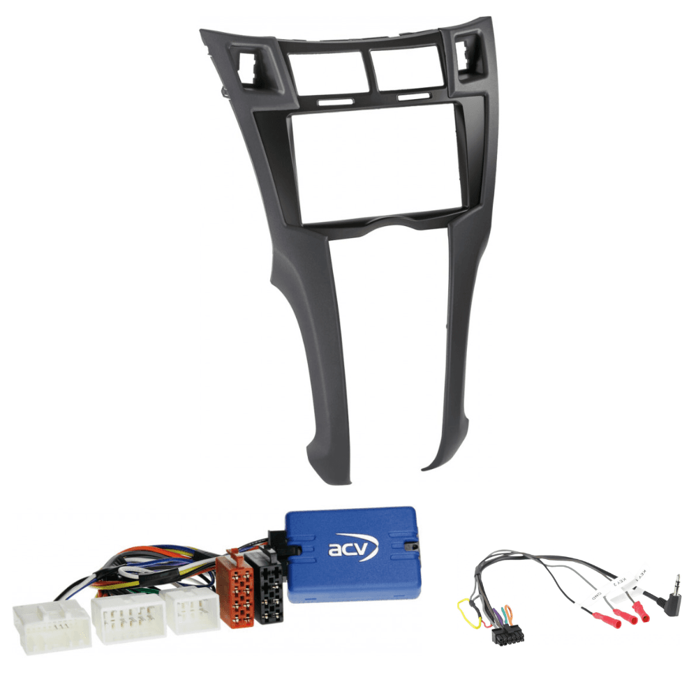 2-DIN KIT Toyota Yaris XP9 06-11 Schwarz